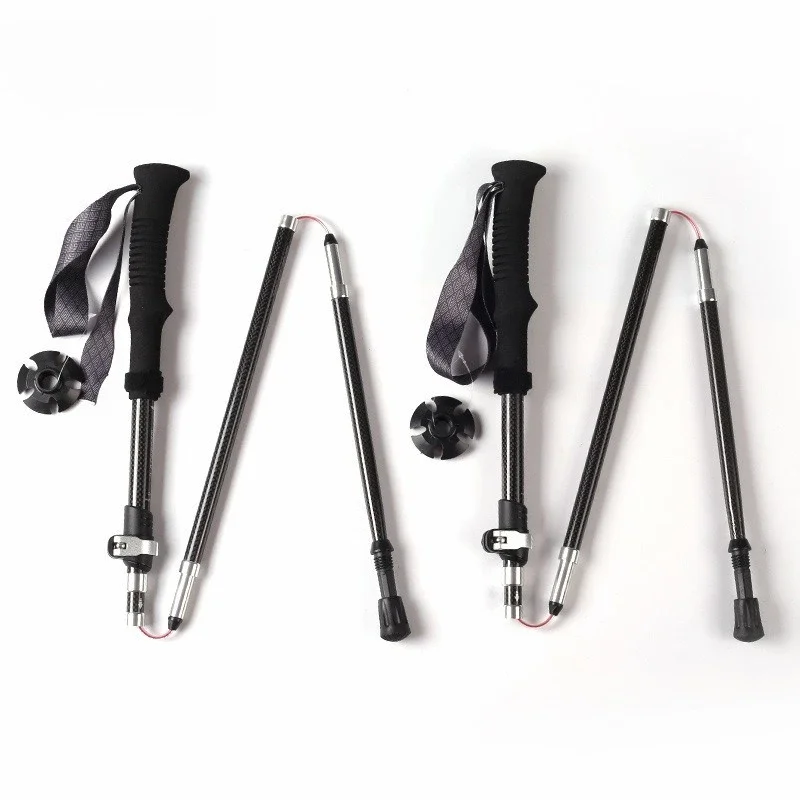 Trekking Pole Carbon - 실용적인 클래식 3K 탄소섬유 5단 접이식