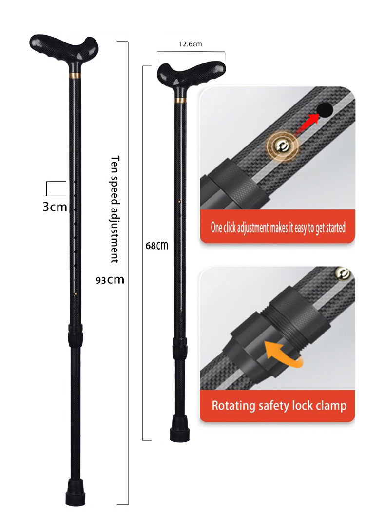 접이식 카본 워킹 스틱, 미끄럼 방지 보조 팔걸이 기능 - Trekking Pole Carbon 리뷰 및 가격