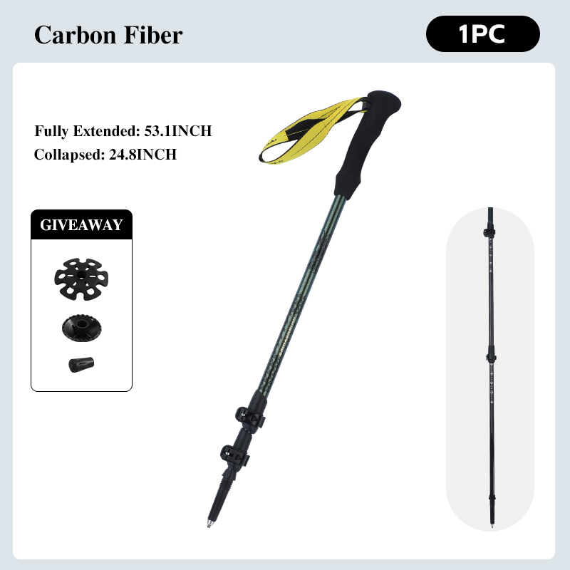 3K 탄소섬유 하이킹 스틱, 3단 텔레스코픽 트레킹 폴 - Trekking Pole Carbon 리뷰 및 가격