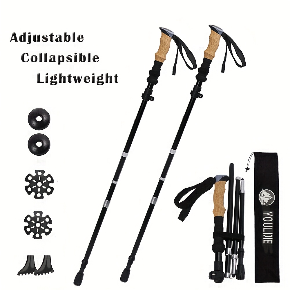초강력 트레킹 하이킹 폴 - 2개 세트 조절 가능한 하 - Trekking Pole Carbon 리뷰 및 가격