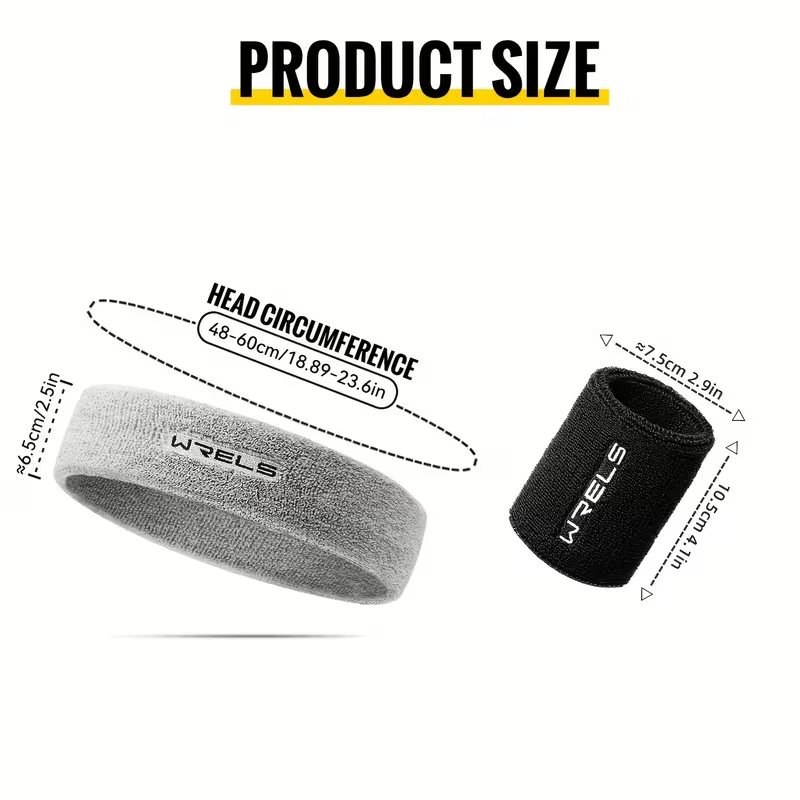 WRELS 1 세트 스포츠 헤드 밴드 손목 밴드 땀 흡 - Sweat Band Wrist 리뷰 및 가격